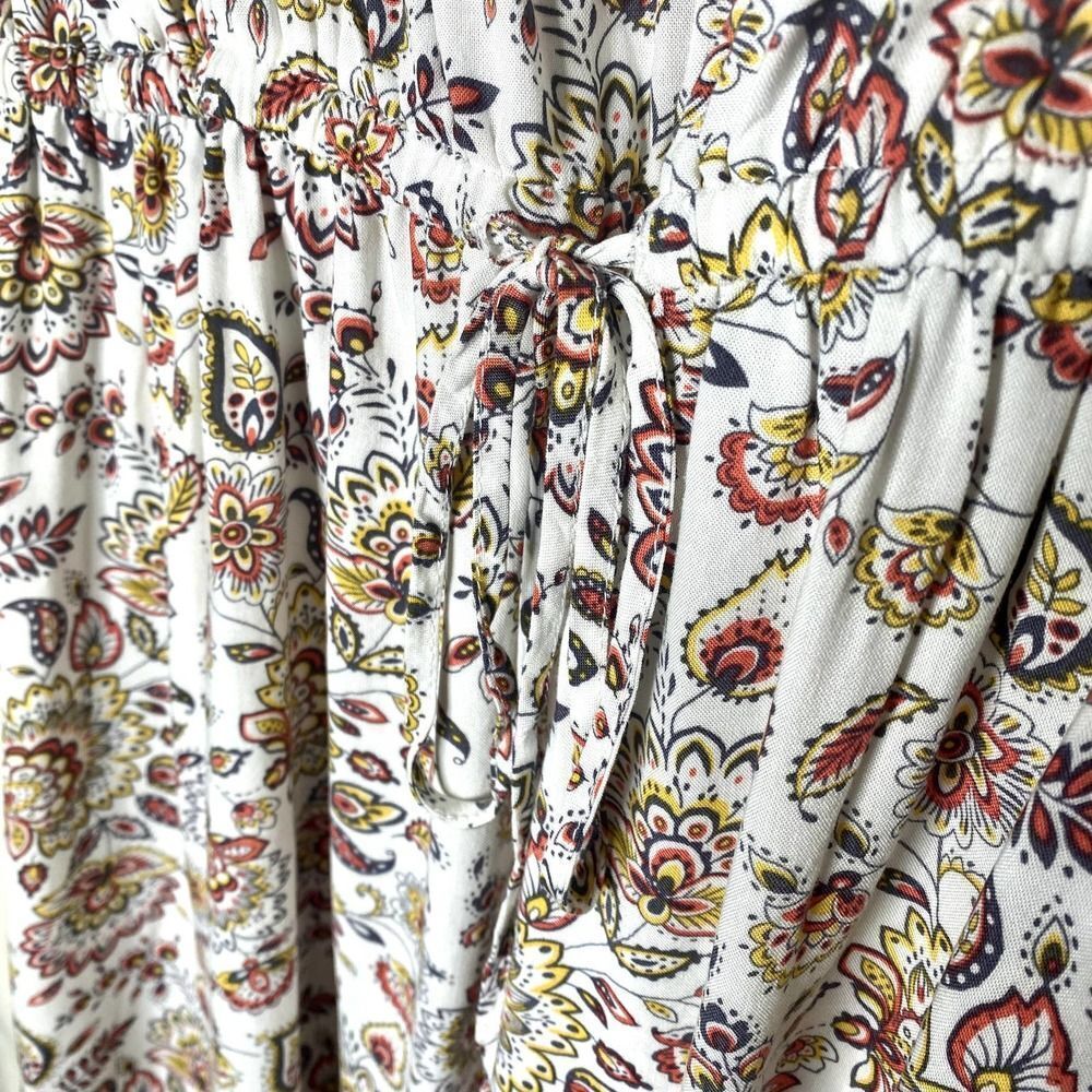 Torrid Floral Paisley Ruffle Neck Challis Midi Tank Dress Multicolor Size 4X - Picture 5 of 16